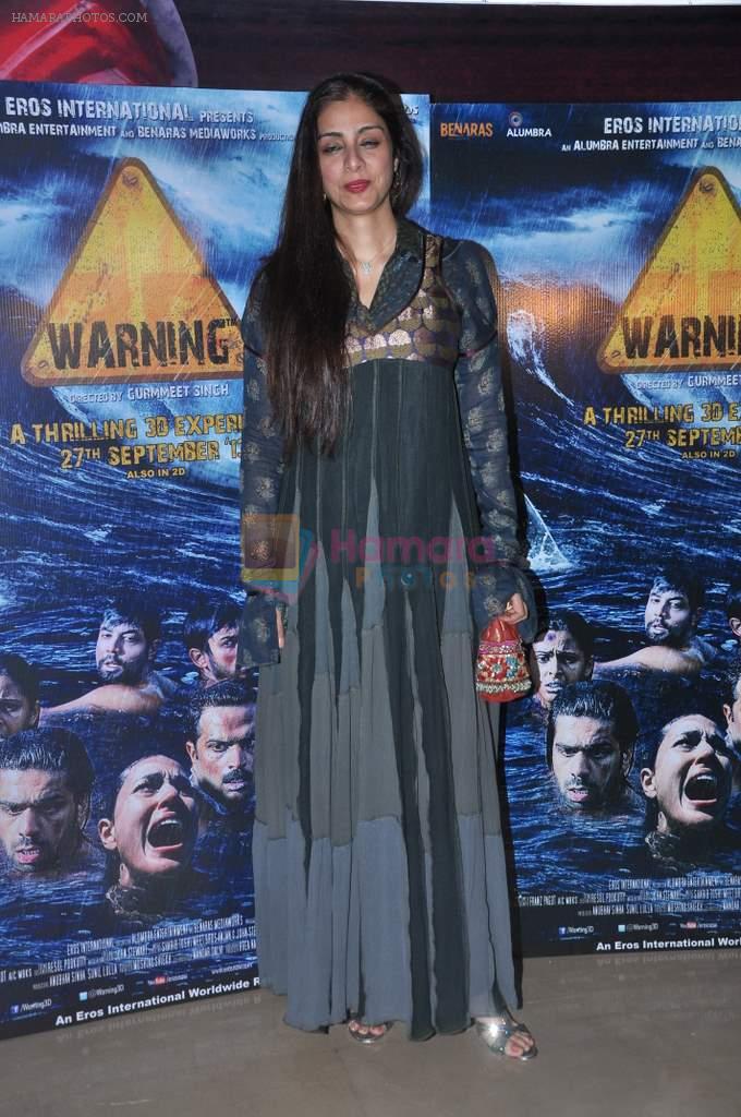 Tabu at Warning film premiere in PVR, Juhu, Mumbai on 26th Sept 2013