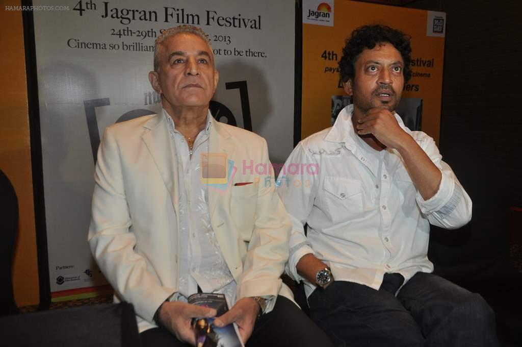 Irrfan Khan, Dalip Tahil at Jagran film festival for Lumiere bothers screening in J W Marriott, Mumbai on 28th Sept 2013