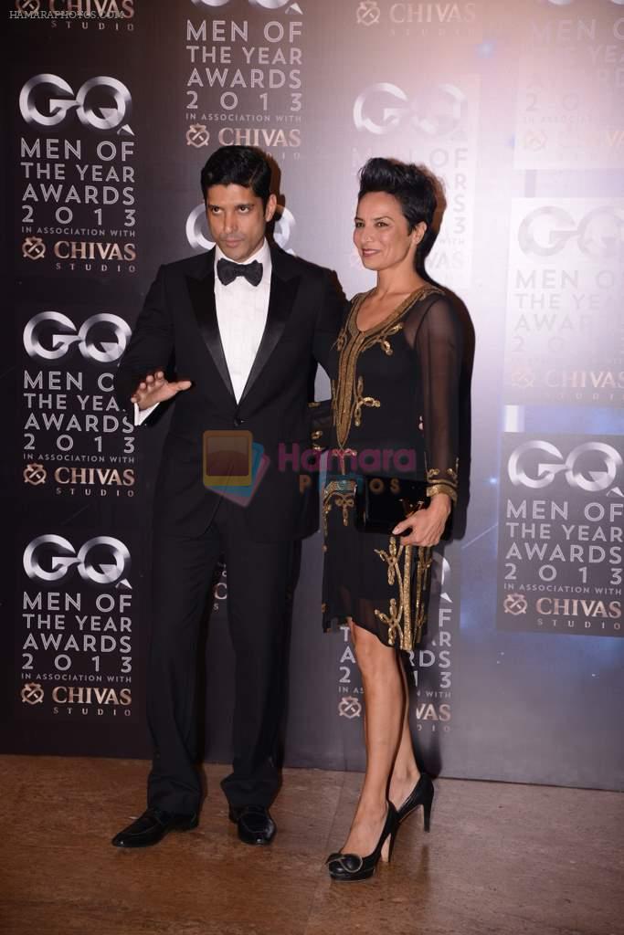 Farhan Akhtar, Adhuna Akhtar at GQ Men of the Year Awards 2013 in Mumbai on 29th Sept 2013