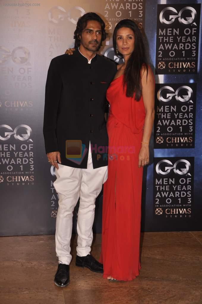 Arjun Rampal, mehr Rampal at GQ Men of the Year Awards 2013 in Mumbai on 29th Sept 2013
