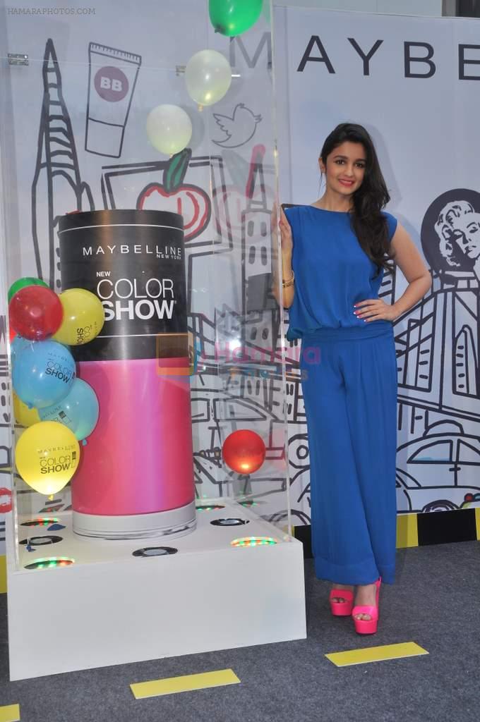 Alia Bhatt launches Maybelline's new color range in Phoenix Mills, Mumbai on 5th Oct 2013