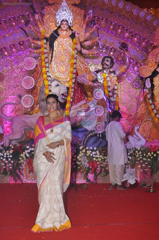 Kajol at Durga Pooja Celebration in Mumbai on 10th Oct 2013