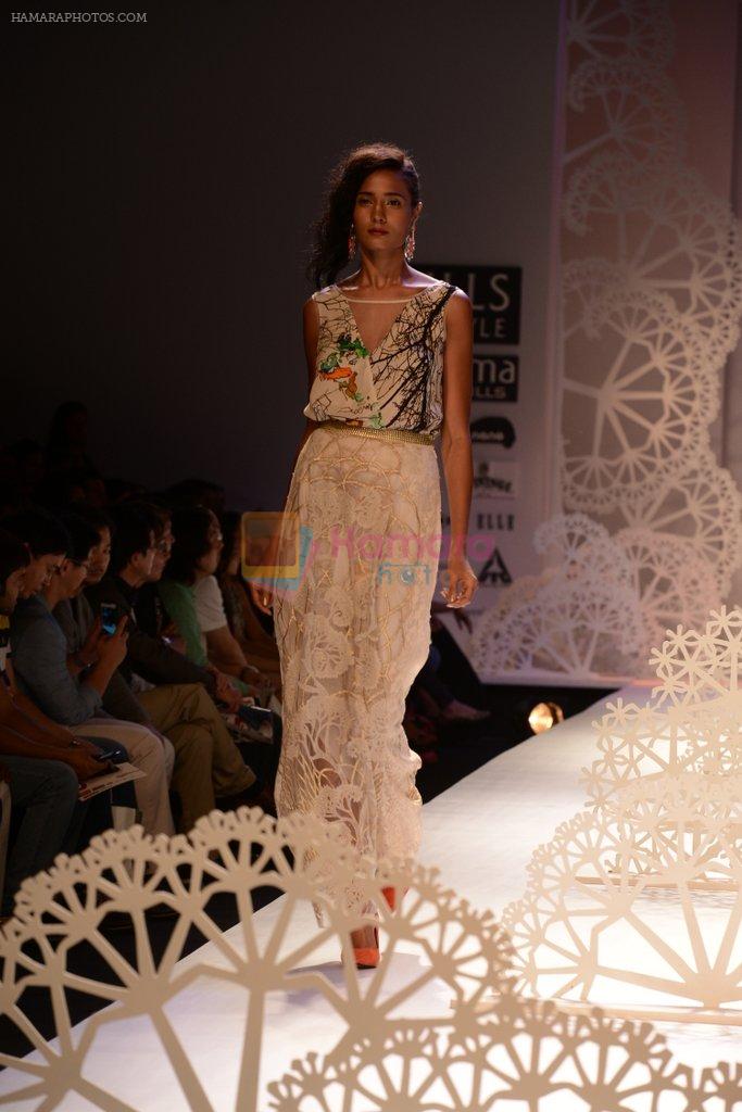 Model walk the ramp for Geisha show at the Day 1 on WIFW 2014 on 9th Oct 2013