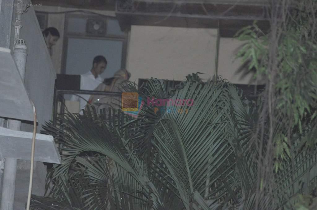 Aishwarya Rai Bachchan and Jaya Bachchan's karva chauth in Juhu, Mumbai on 22nd Oct 2013