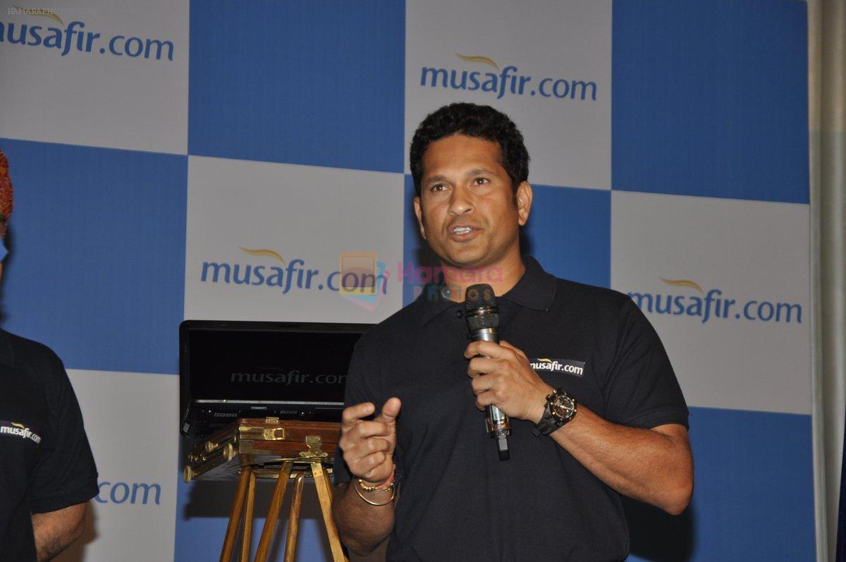 Sachin Tendulkar launches Musafir.com in Mumbai on 23rd Oct 2013