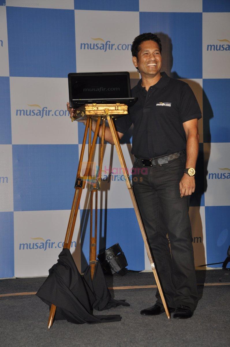 Sachin Tendulkar launches Musafir.com in Mumbai on 23rd Oct 2013