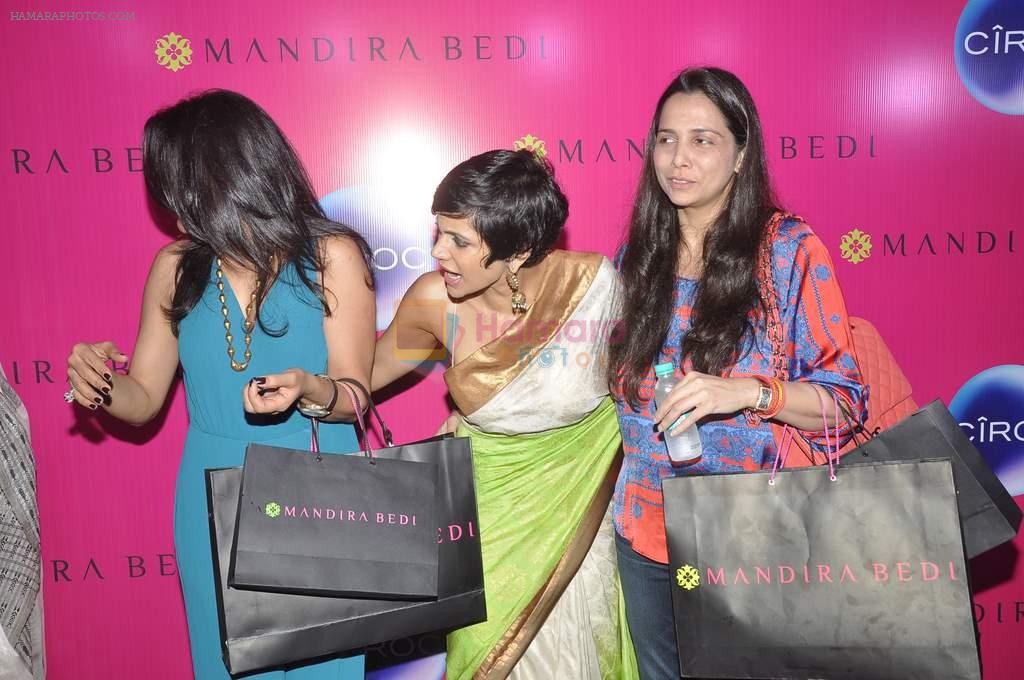 Mandira Bedi at the launch of Mandira Bedi's saree line in Khar, Mumbai on 26th Oct 2013