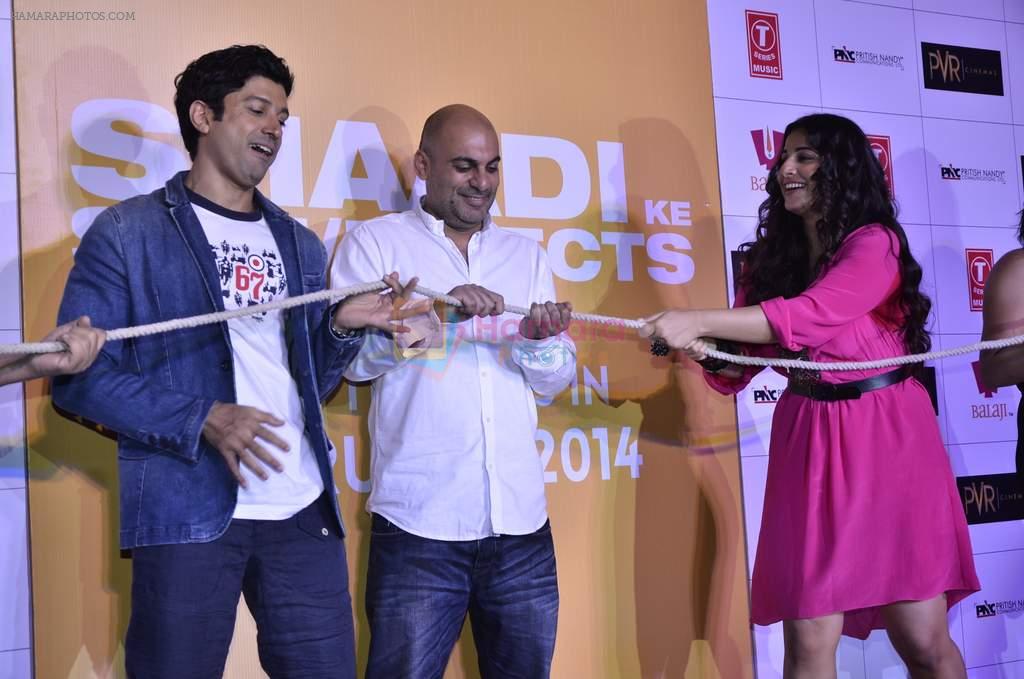 Farhan Akhtar, Vidya Balan at Trailer launch of Shaadi Ke Side Effects in Mumbai on 28th Oct 2013