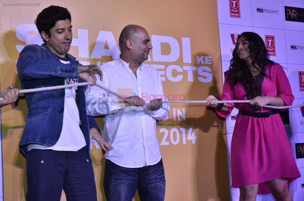 Farhan Akhtar, Vidya Balan at Trailer launch of Shaadi Ke Side Effects in Mumbai on 28th Oct 2013