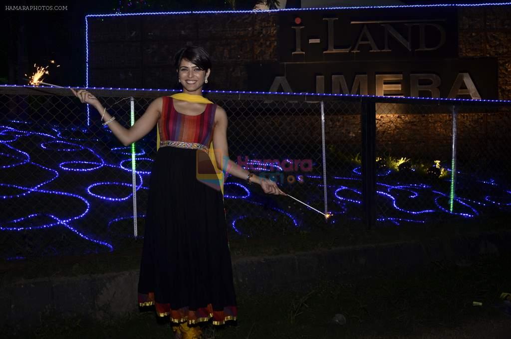 Madhurima Tuli celebrates eco friendly Diwali at I-Land Ajmera in Wadala, Mumbai on 29th Oct 2013