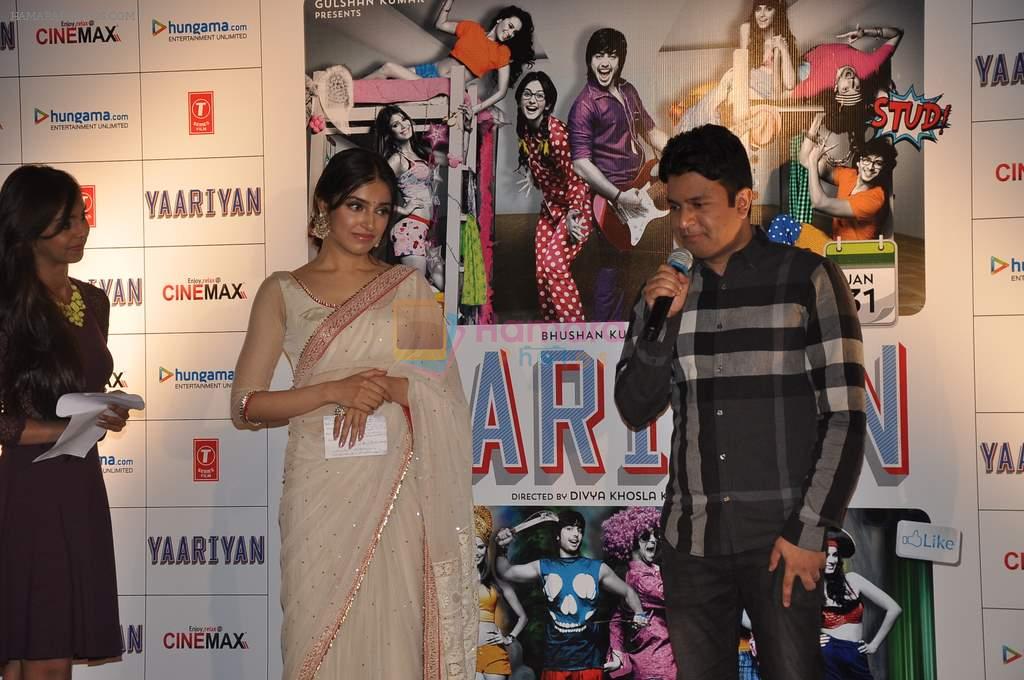 Divya Kumar, Bhushan Kumar at Yaariyan film launch in Cinemax, Mumbai on 31st Oct 2013