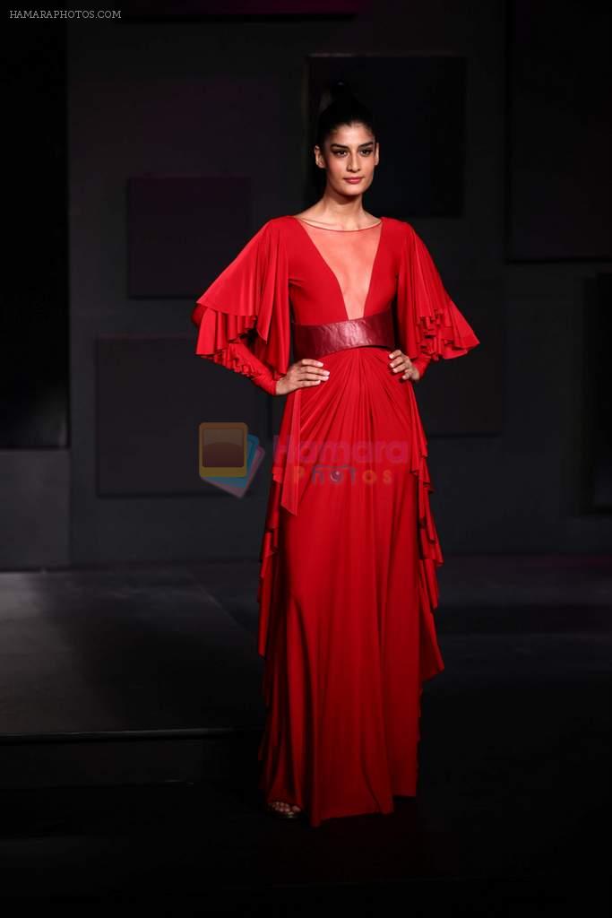 Model walk the ramp at Blenders Pride Fashion Tour 2013 Kolkata by Designer Gaviin Miguel on 9th Nov 2013.