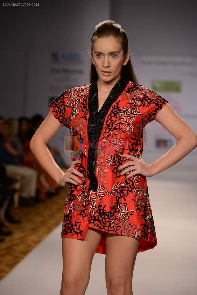 Model walks for Nachiket Barve Show at ABIL Pune Fashion Week on 9th Nov 2013