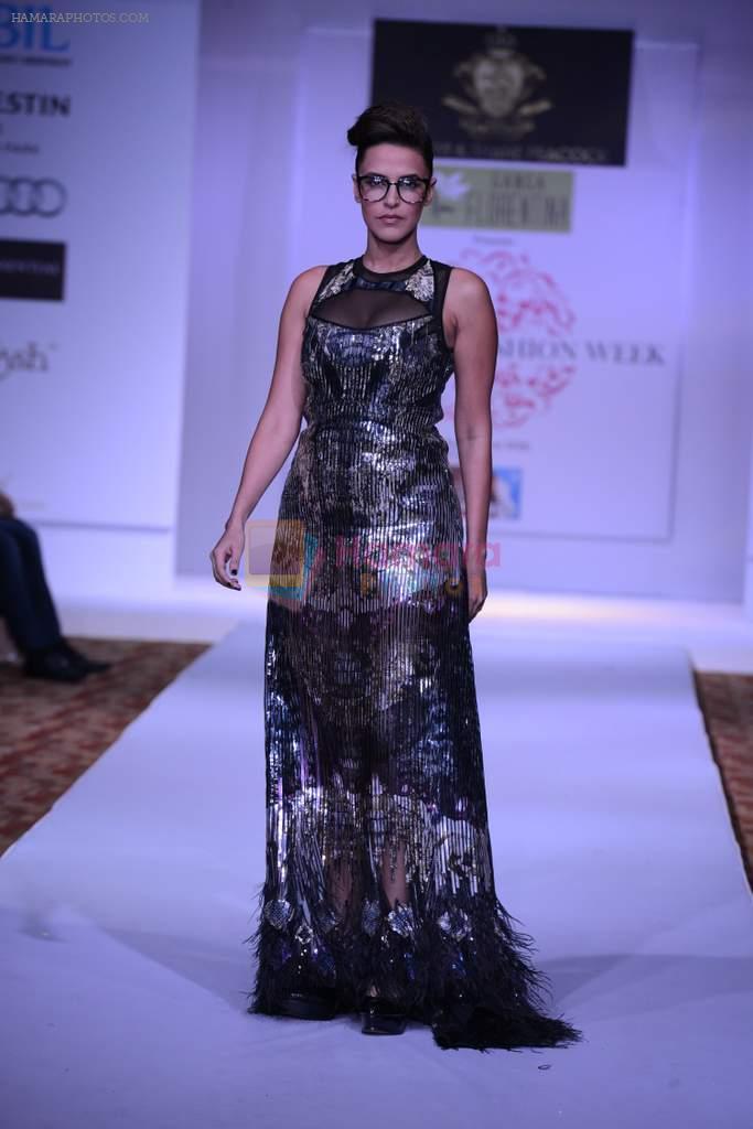 Neha Dhupia walks for Shane Falguni Peacock at ABIL Pune Fashion Week on 10th Nov 2013