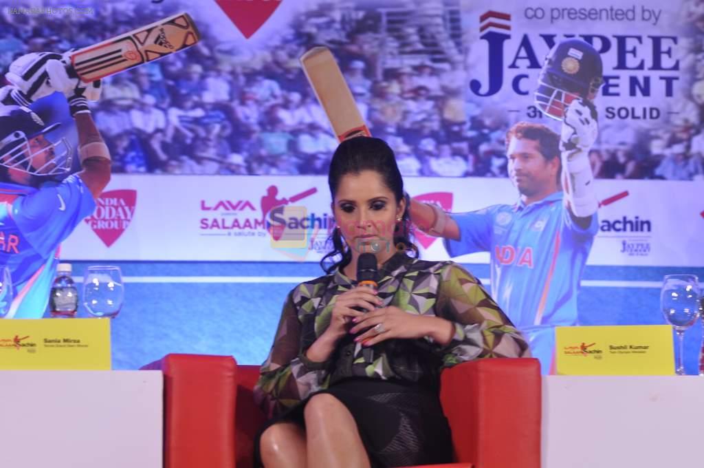 Sania Mirza at Salute Sachin marathon broadcast by Aaj Tak in Trident, Mumbai on 12th Nov 2013
