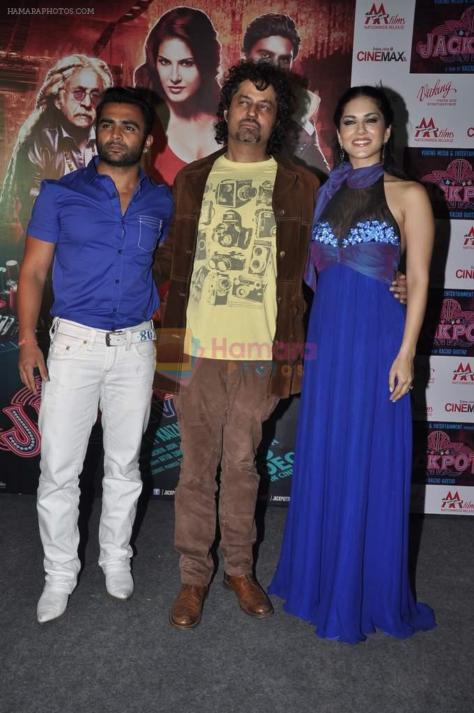 Sunny Leone, Sachiin Joshi at Jackpot theatrical unveiling in Mumbai on 13th Nov 2013