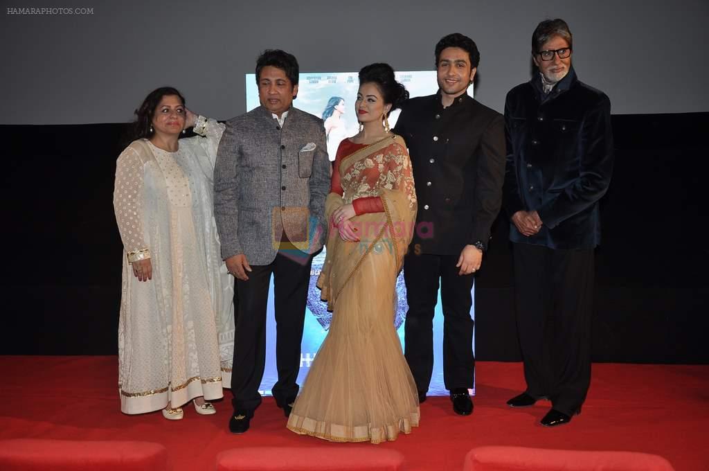 Alka Suman, Ariana Ayam, Adhyayan Suman, Amitabh Bachchan, Shekhar Suman at the launch of Shekar Suman's debut directorial Heartless in PVR, Mumbai on 13th Nov 2013