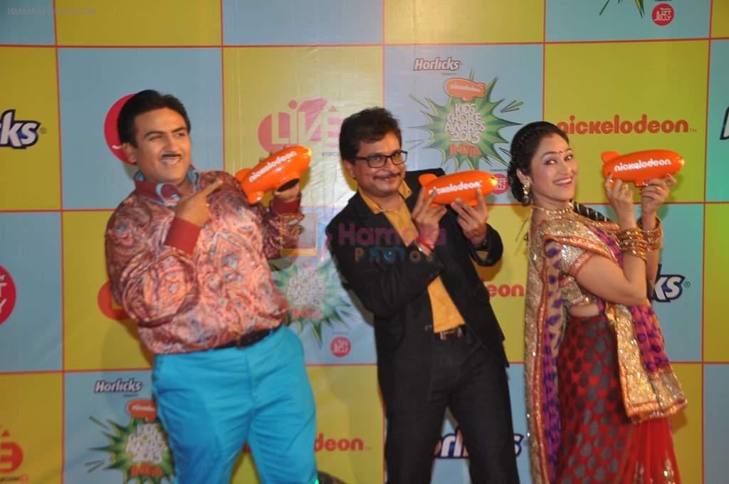 Disha Vakani, Dilip Joshi at Nickelodeon Kids Choice awards in Filmcity, Mumbai on 14th Nov 2013