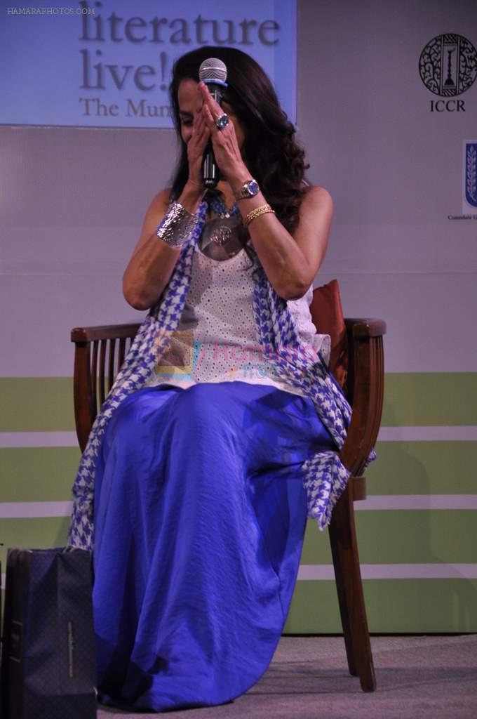 Shobhaa De at the launch of _Never a Dull De_ at day 2 Tata Literature Live The Mumbai LitFest in Mumbai on 15th Nov 2013
