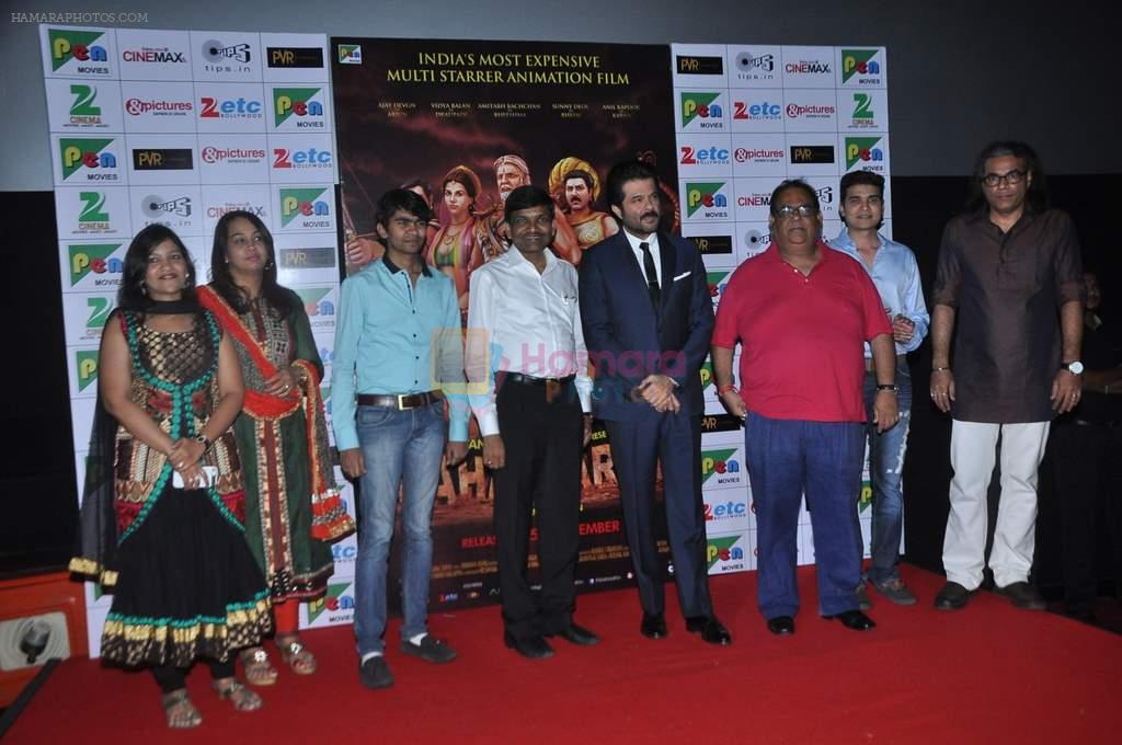 Anil Kapoor, Satish Kaushik at Mahabharat animation film first look in Cinemax, Mumbai on 16th Nov 2013