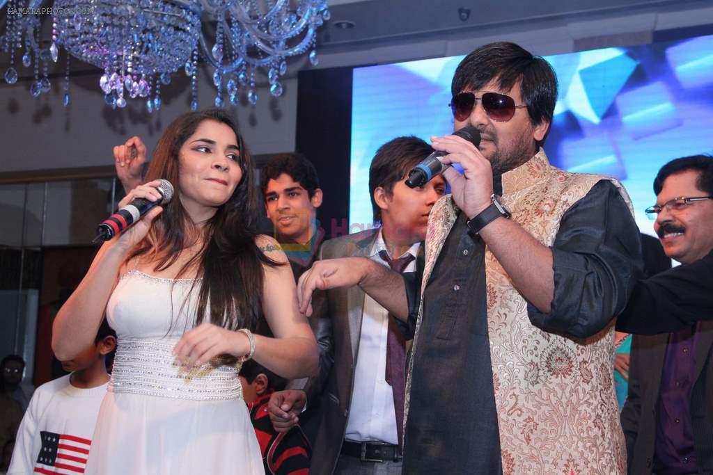 Sajid Wajid performing at Karan Raj's engagement party,