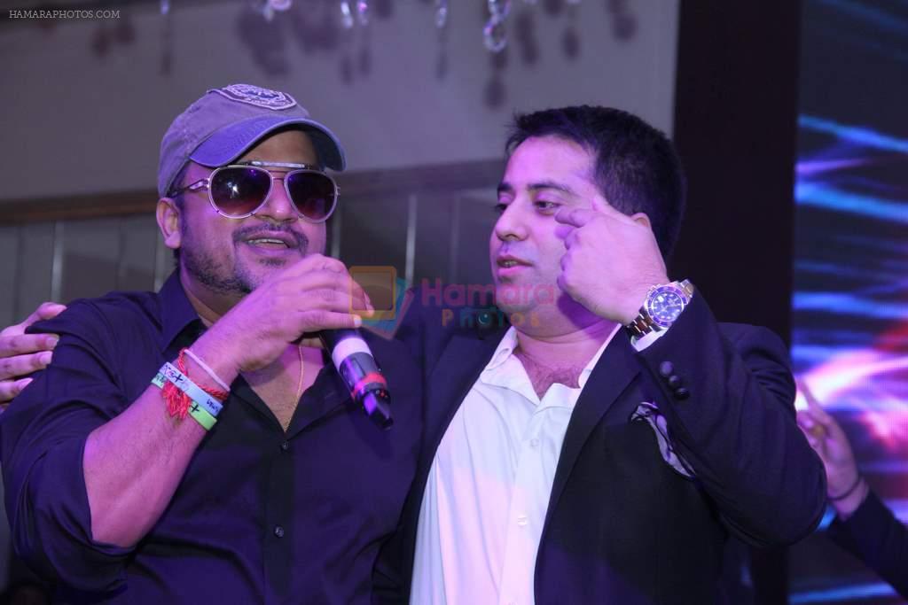 Sajid Wajid performing at Karan Raj's engagement party..