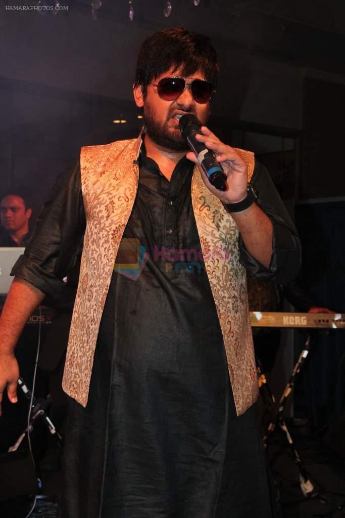 Sajid Wajid performing at Karan Raj's engagement party.,,.