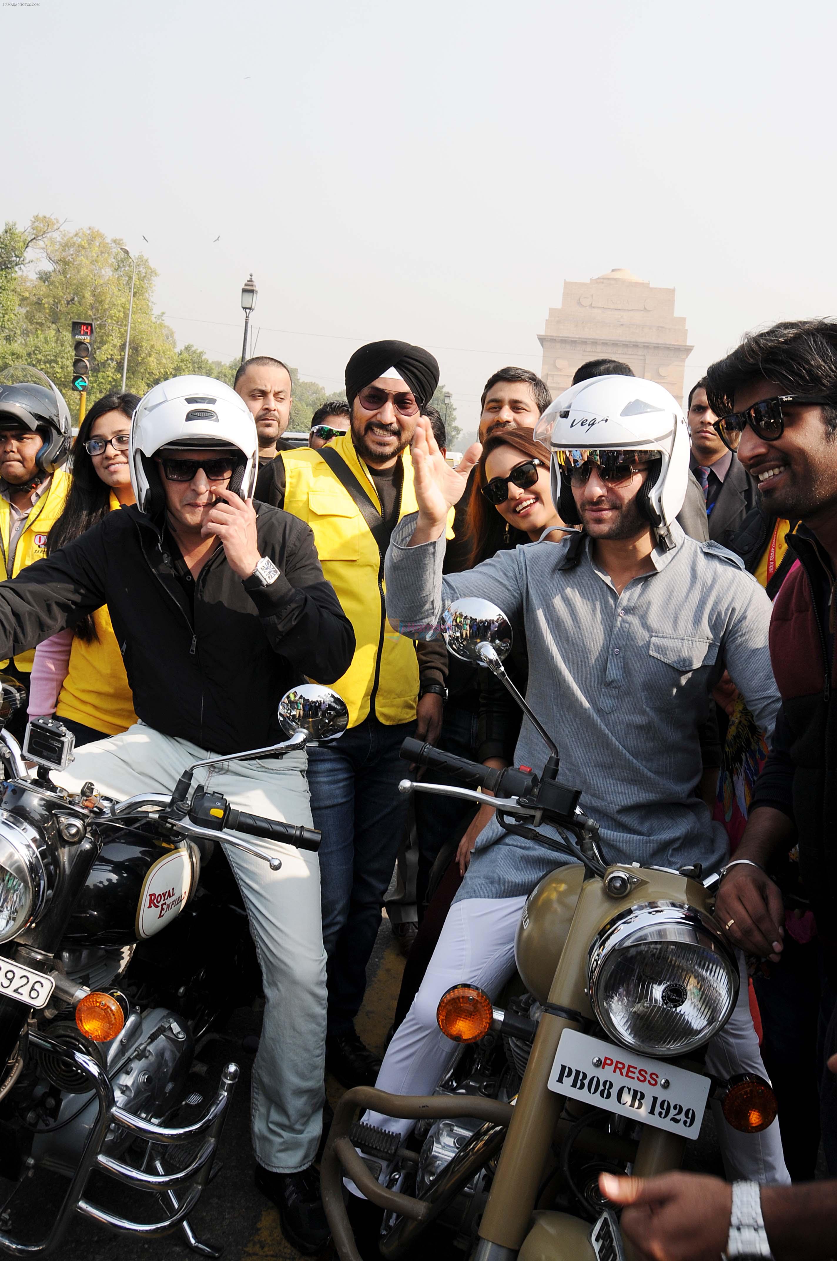 Saif Ali Khan, Jimmy Shergill During the Road Safty Campaign on 29th Nov 2013