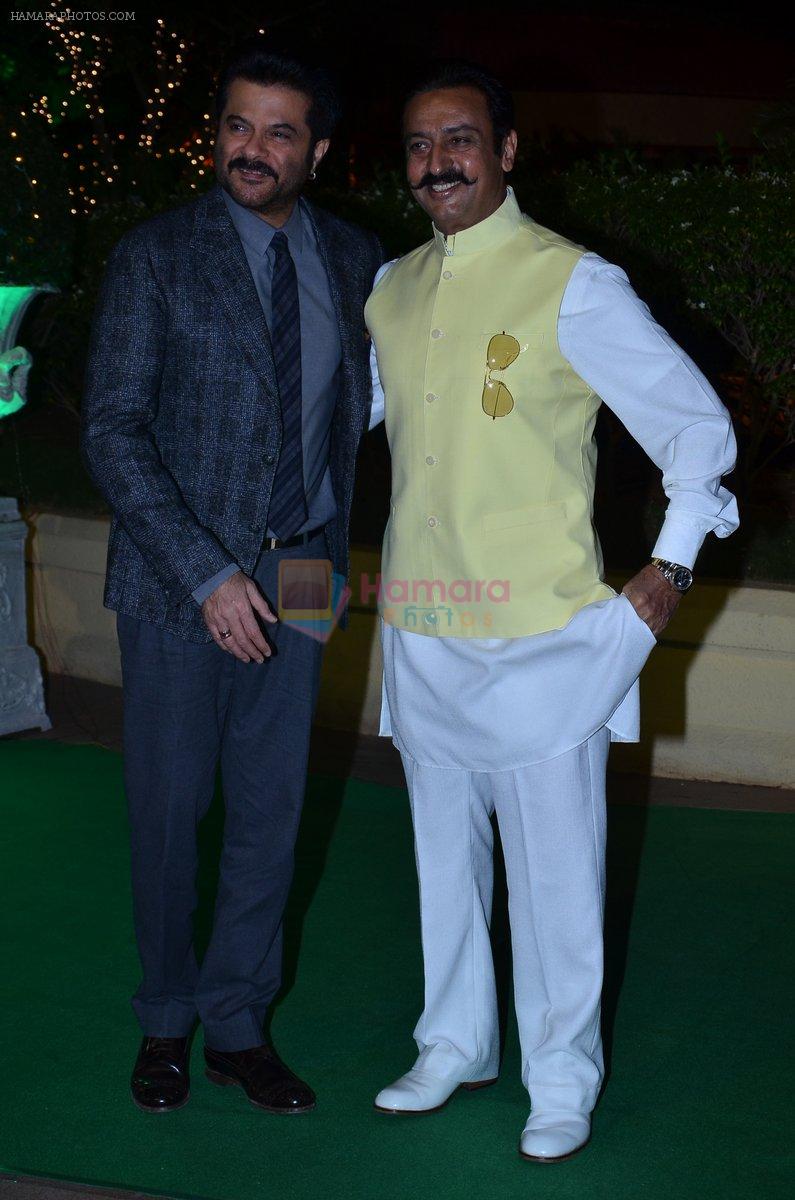 Anil Kapoor, Gulshan Grover at Vishesh Bhatt's Wedding Reception in Taj Land's End, Bandra, Mumbai on 28th Nov 2013