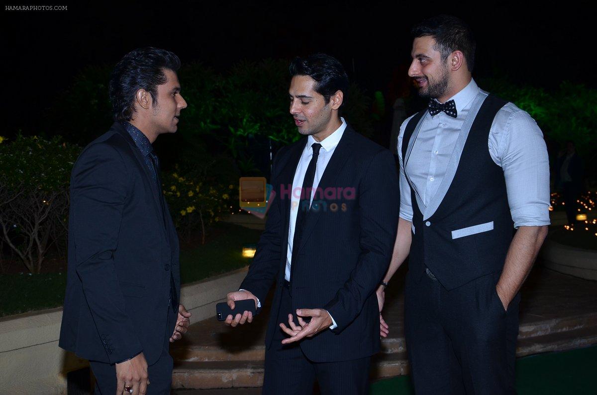 Randeep Hooda, Dino Morea, Arunoday Singh at Vishesh Bhatt's Wedding Reception in Taj Land's End, Bandra, Mumbai on 28th Nov 2013