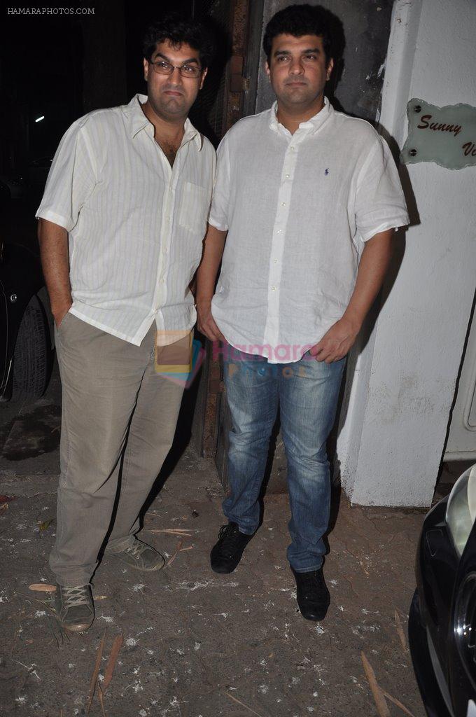 Siddharth Roy Kapoor, Kunal Roy Kapoor at R Rajkumar Screening in Juhu, Mumbai on 5th Dec 2013