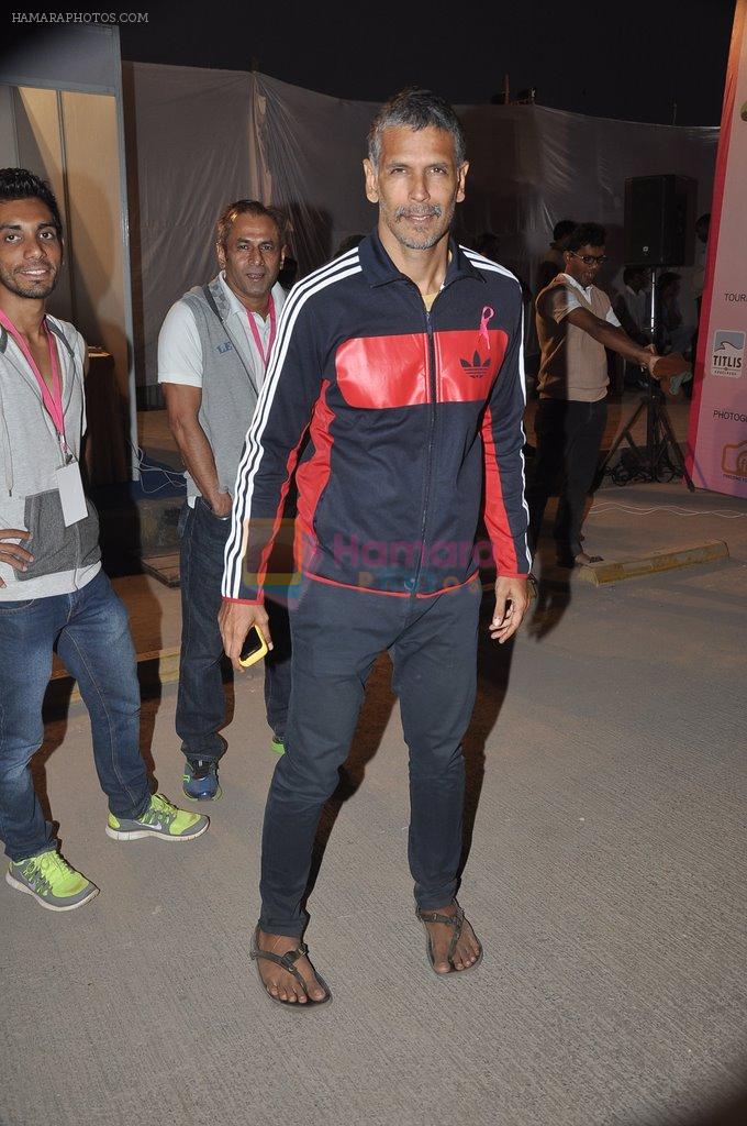 Milind Soman at Tour De india Marathon in Mumbai on 14th Dec 2013