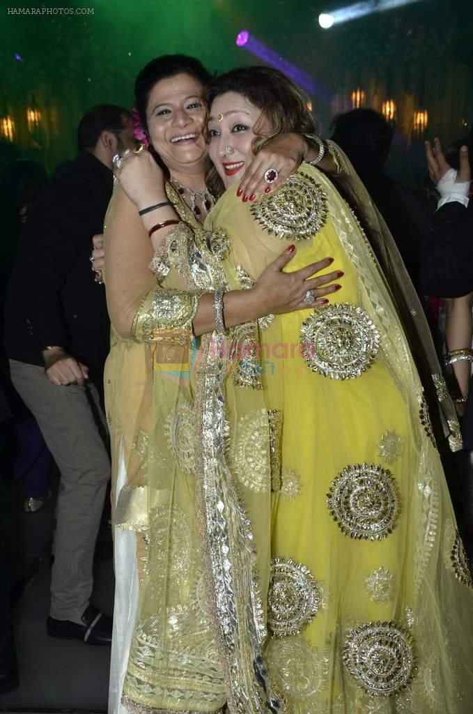 at Sargun Mehta and Ravi Dubey's wedding bash in The Club, Mumbai on 13th Dec 2013