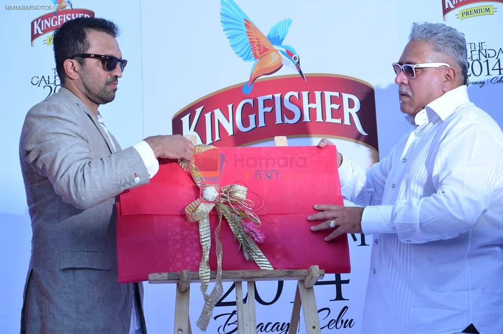 Vijay Mallya at Kingfisher 2013 calendar launch in Alibaug, Mumbai on 21st Dec 2013