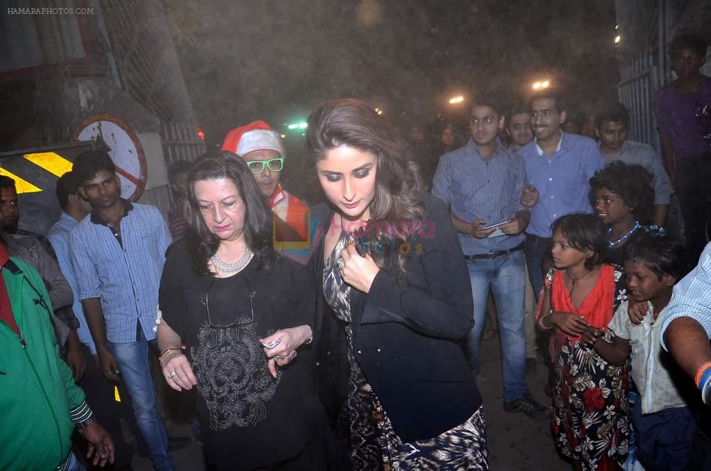 Kareena Kapoor, babita Kapoor at the midnight mass in Mumbai on 24th Dec 2013