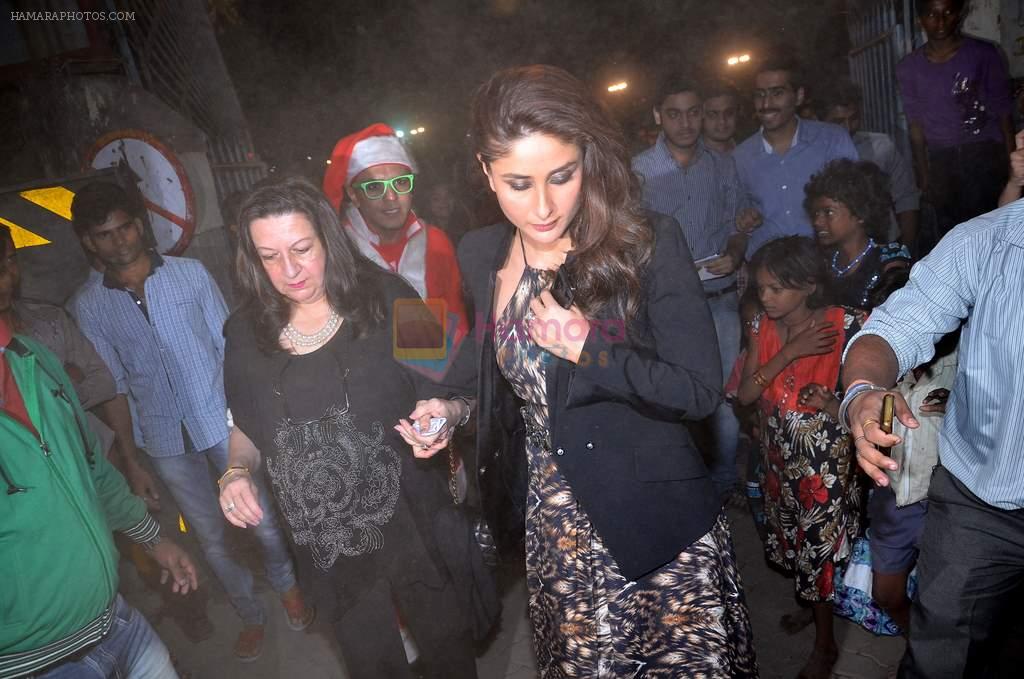 Kareena Kapoor, babita Kapoor at the midnight mass in Mumbai on 24th Dec 2013