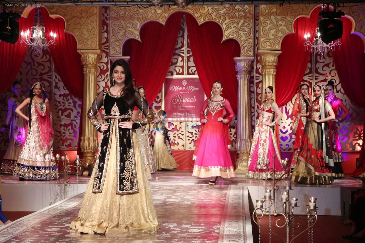 Alia Bhatt walks on ramp & presenting Wedding collection designed by Kavita and Meenu during a fashion show on 25th dec 2013