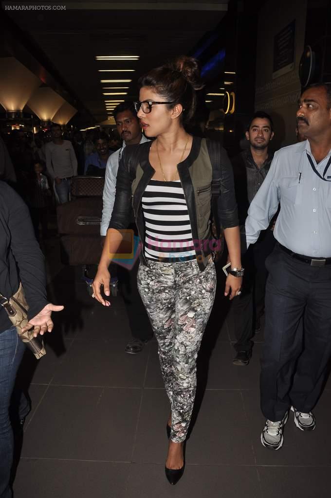 Priyanka Chopra returns from holidays in Mumbai on 29th Dec 2013
