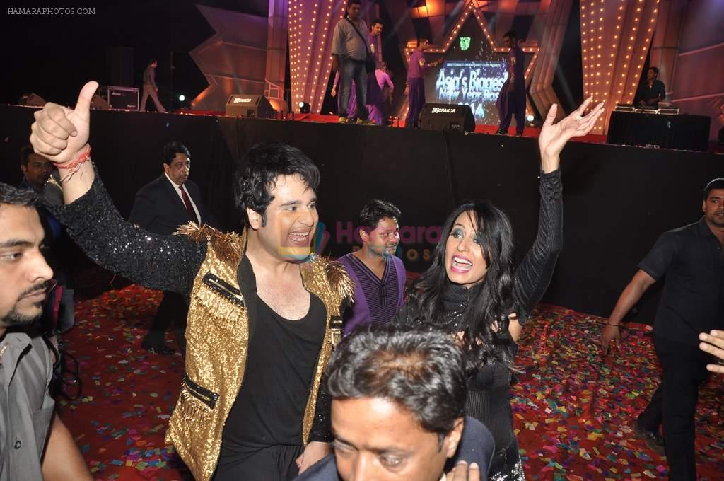 Krishna and Kashmira Shah performs at new years's for Country Club in Mumbai on 31st Dec 2013