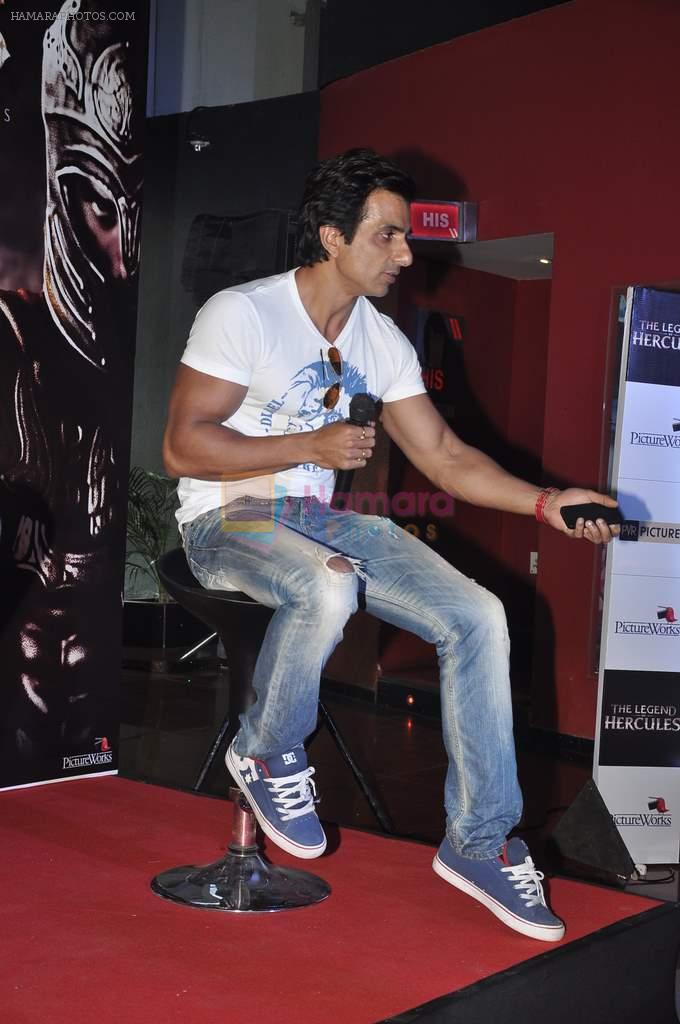Sonu Sood promotes Legend of Hercules in Cinemax, Mumbai on 4th Jan 2014