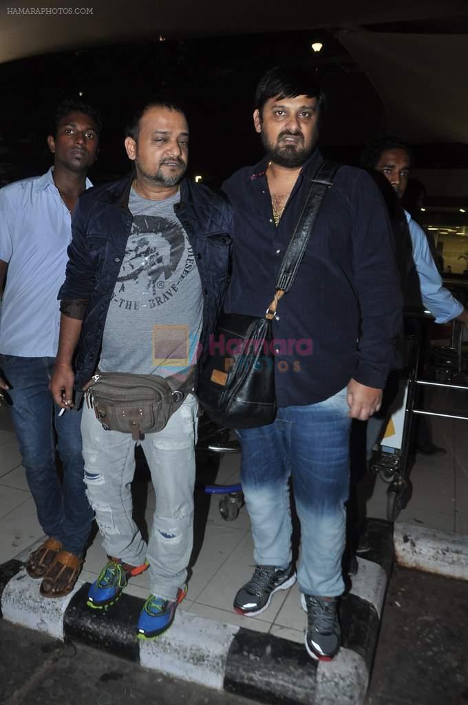 Sajid Ali, Wajid Ali snapped at the airport in Mumbai on 5th Jan 2014