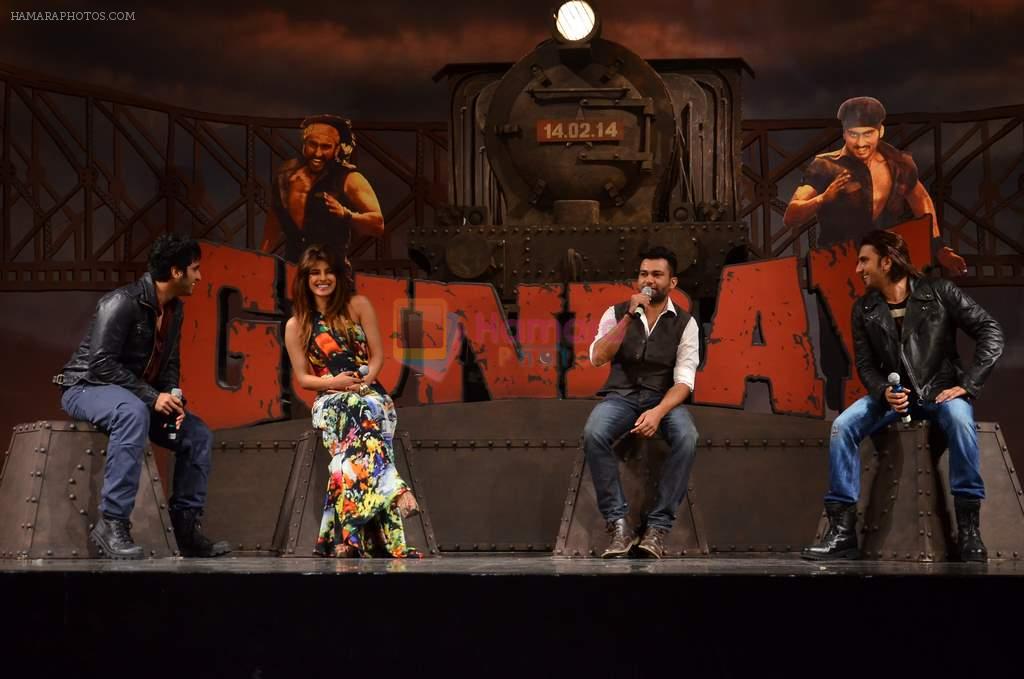 Ranveer Singh, Priyanka Chopra, Arjun Kapoor at Gunday music launch in Yashraj, Mumbai on 7th Jan 2014