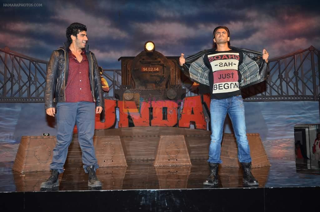 Ranveer Singh, Arjun Kapoor at Gunday music launch in Yashraj, Mumbai on 7th Jan 2014