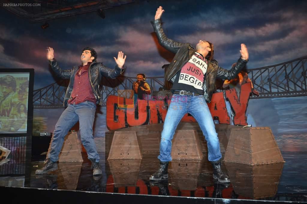 Ranveer Singh, Priyanka Chopra at Gunday music launch in Yashraj, Mumbai on 7th Jan 2014
