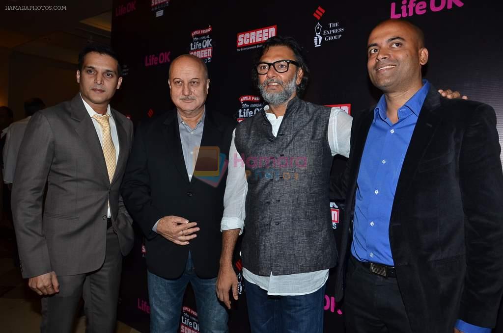 Jimmy Shergill, Anupam Kher, Rakesh Mehra at Screen Awards Nomination Party in J W Marriott, Mumbai on 7th Jan 2014