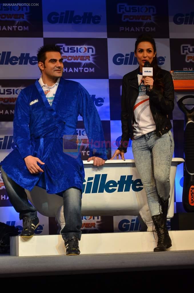 Malaika Arora Khan, Arbaaz Khan at Gillette promotional event in Mehboob, Mumbai on 9th Jan 2014