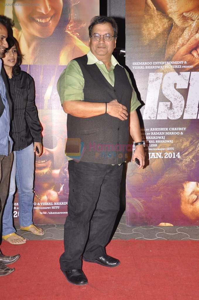 Subhash Ghai at Dedh Ishqiya premiere in Cinemax, Mumbai on 9th Jan 2014