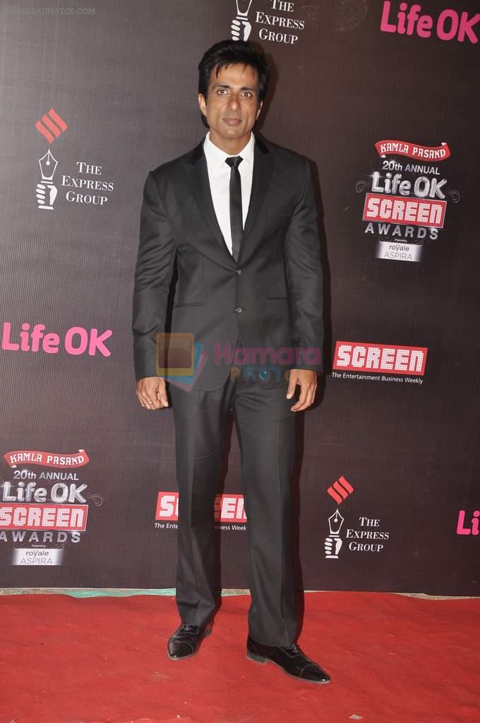 Sonu Sood at 20th Annual Life OK Screen Awards in Mumbai on 14th Jan 2014