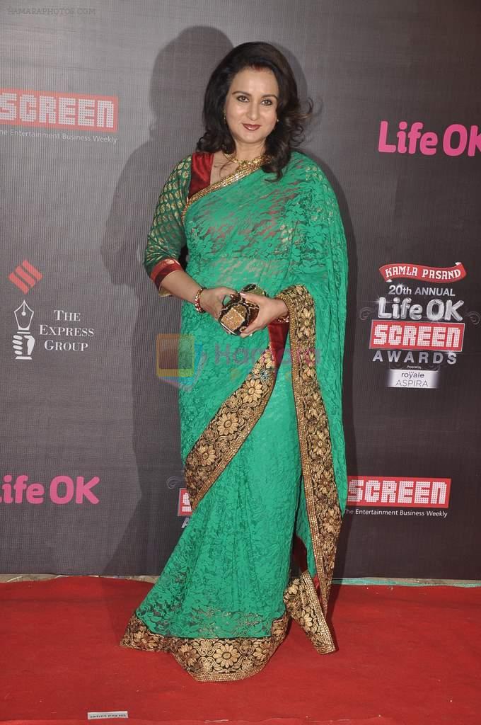Poonam Dhillon at 20th Annual Life OK Screen Awards in Mumbai on 14th Jan 2014