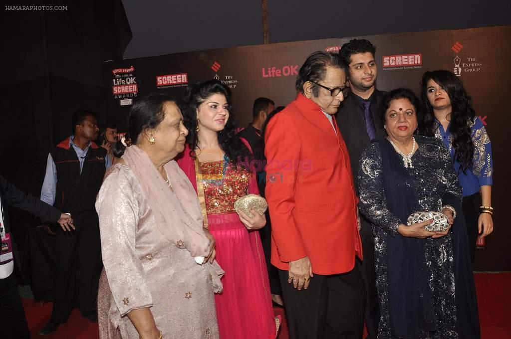 Manoj Kumar at 20th Annual Life OK Screen Awards in Mumbai on 14th Jan 2014